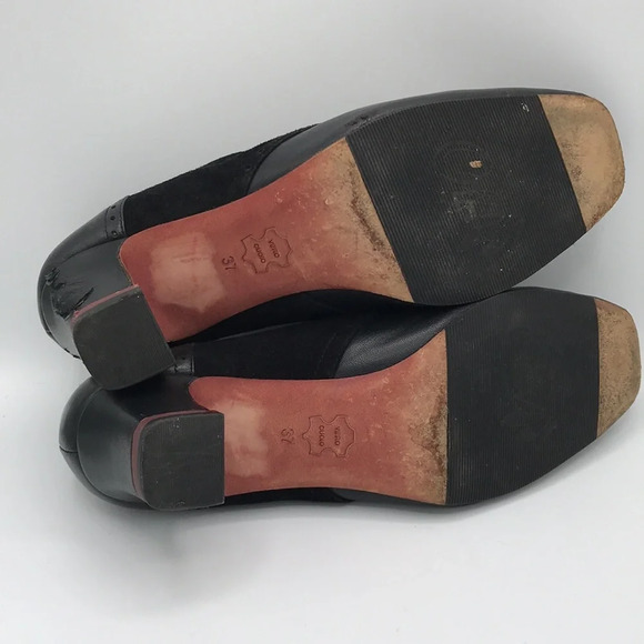 Oh! black square toe granny shoes, size 37 (6.5) - Picture 6 of 8